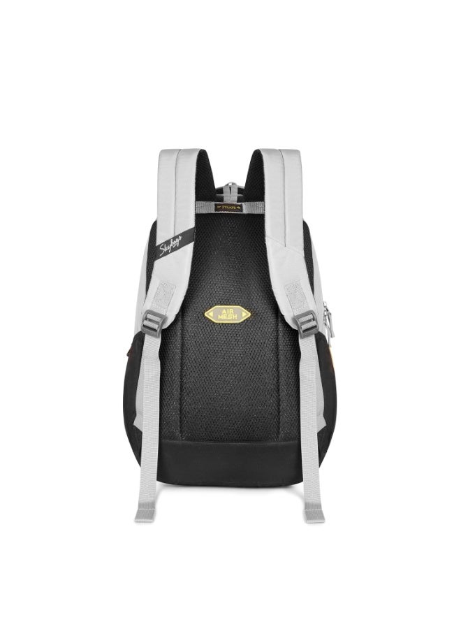 سكاي باجز Skybags Fuse Plus 22 Liters Backpack with 17 Inch Laptop Compartment for Men & Women, Side Bottole Pocket, Organiser with Key Chain Holder, Padded Back & Shoulder Strap (Grey) - Image 3